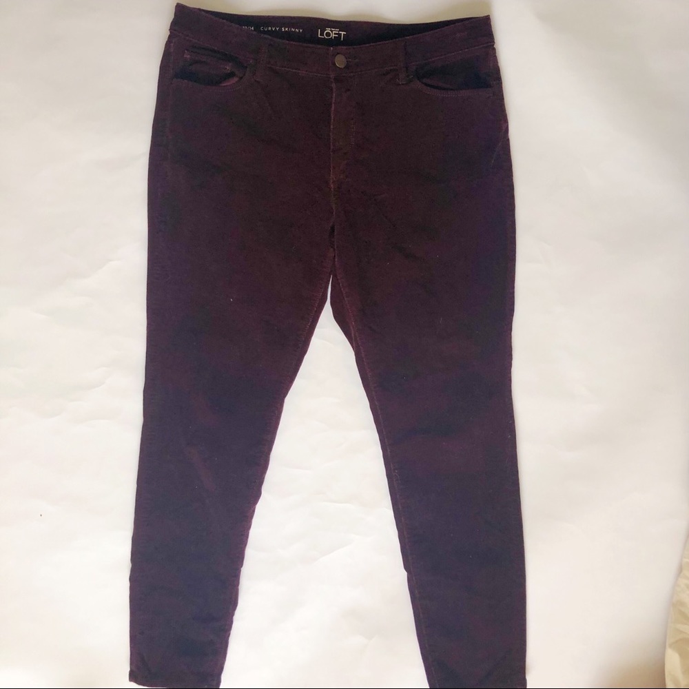 LOFT CURVY SKINNY CORDUROYS